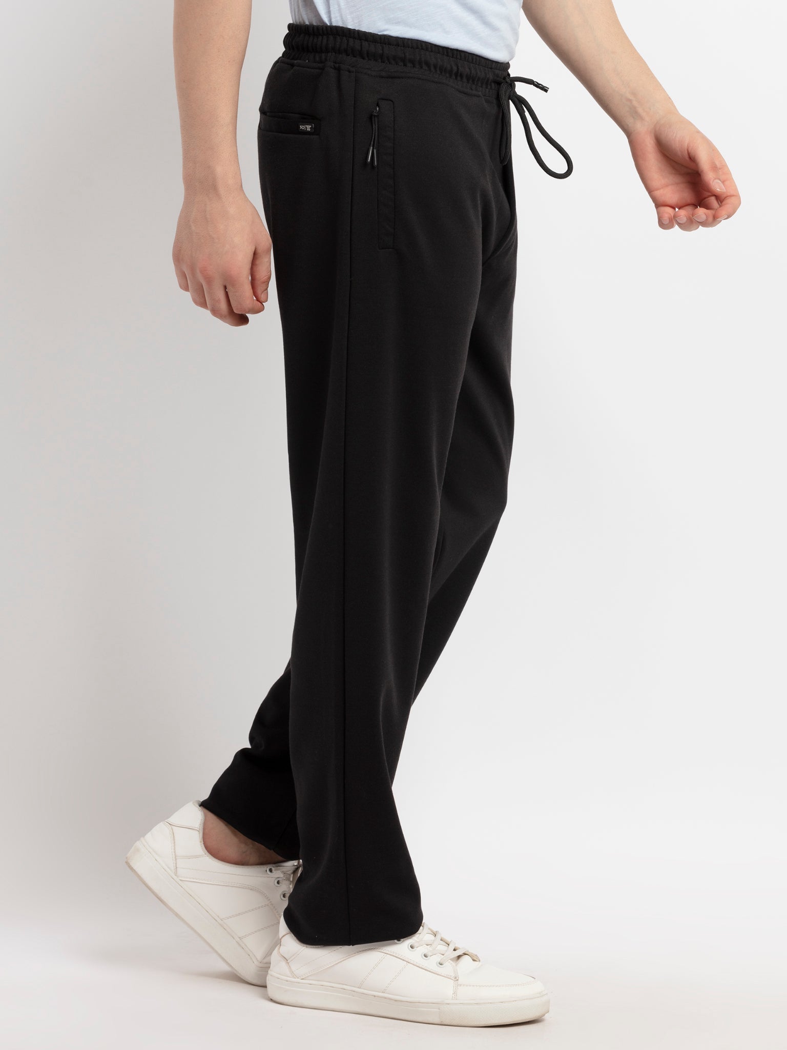 Buy Status Quo Men Black Self Designed Track Pants - Track Pants for Men  20173344 | Myntra